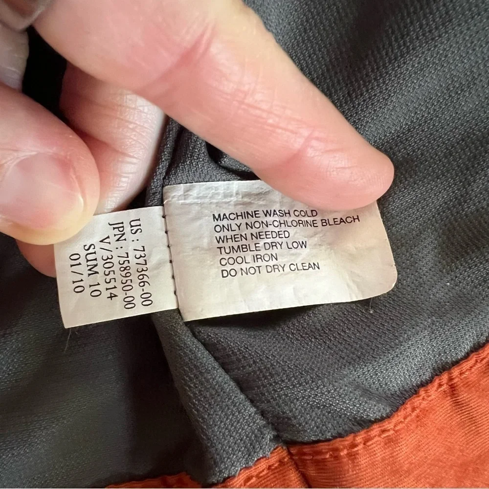 Gap Kids Orange Windbreaker Rain Lightweight Hooded Jacket size large 10